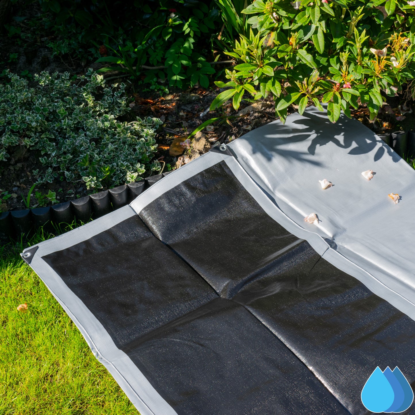 2m x 4m Silver & Black 300gsm Supergrade Tarpaulin