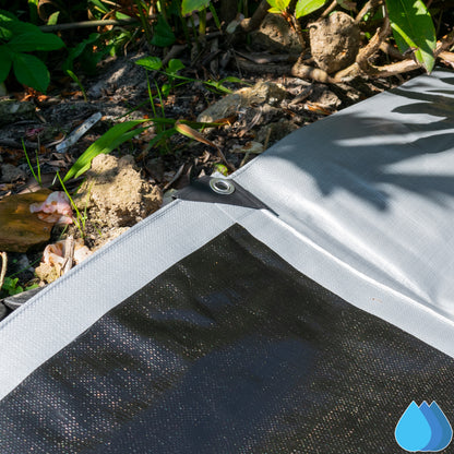 2m x 4m Silver & Black 300gsm Supergrade Tarpaulin