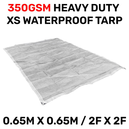 0.65m x 0.65m Clear Monotex 350gsm Supergrade Tarpaulin