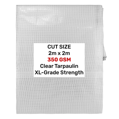 2m x 2m Clear Monotex 350gsm Supergrade Tarpaulin