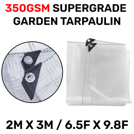 2m x 3m Clear Monotex 350gsm Supergrade Tarpaulin