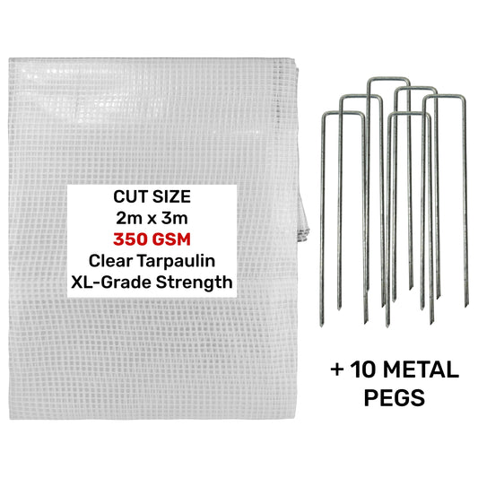 2m x 3m Clear 350gsm Pool Tarp