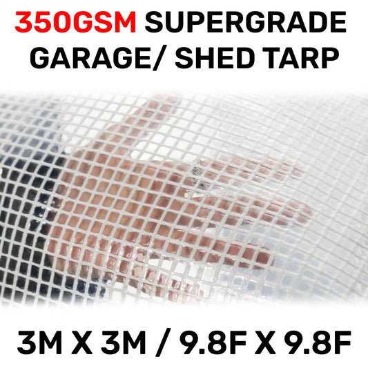 3m x 3m Clear Monotex 350gsm Supergrade Tarpaulin