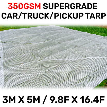 3m x 5m Clear Monotex 350gsm Supergrade Tarpaulin