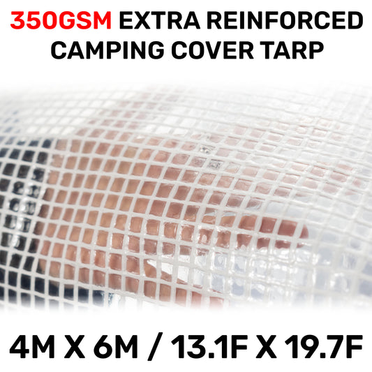 4m x 6m Clear Monotex 350gsm Supergrade Tarpaulin