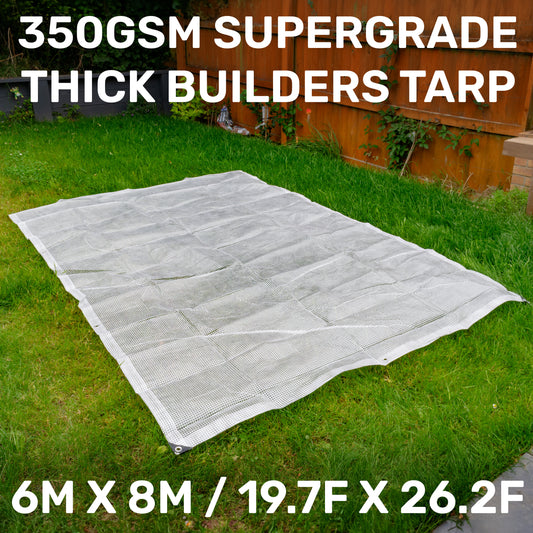 6m x 8m Clear Monotex 350gsm Supergrade Tarpaulin