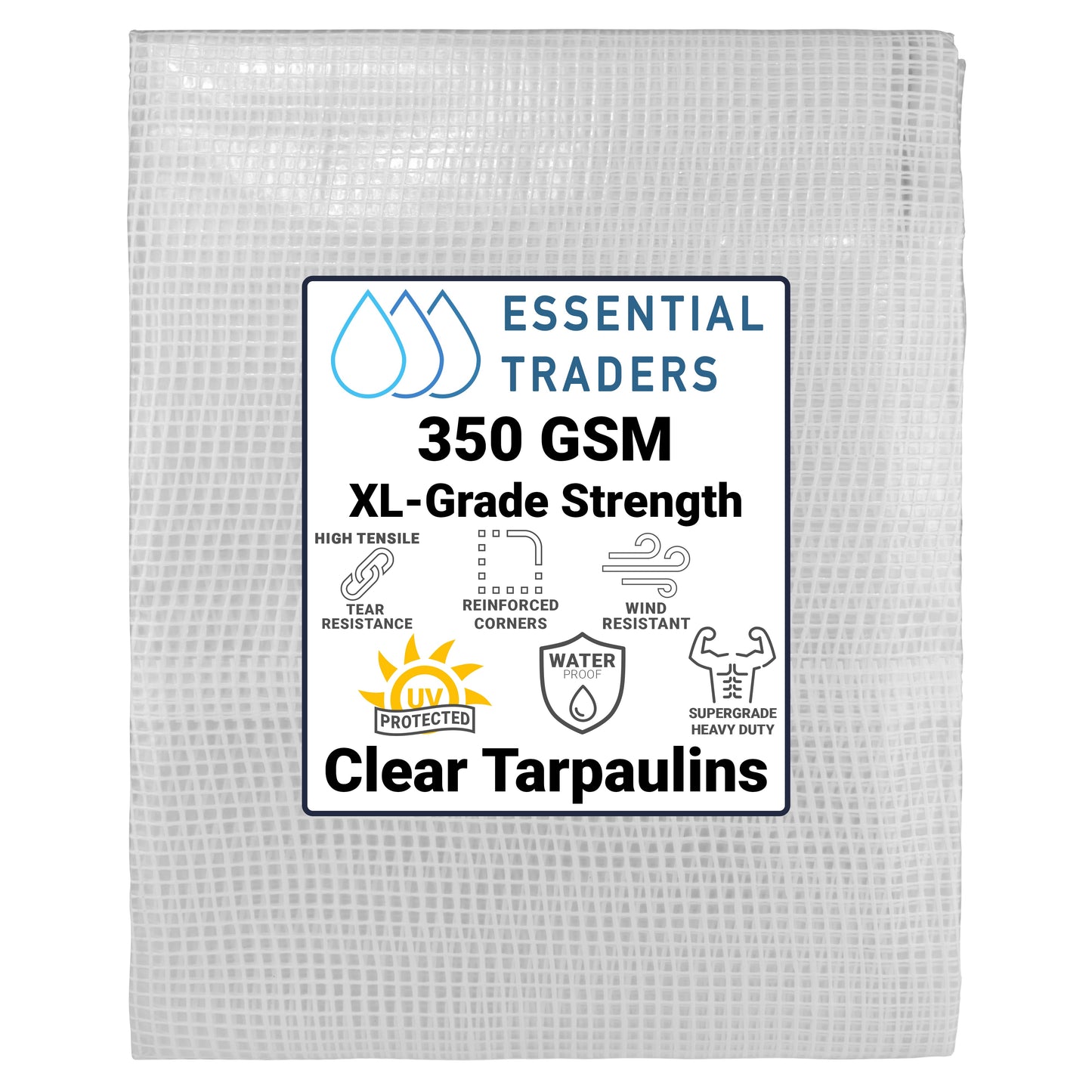 350gsm Supergrade Clear Monotex Tarpaulins