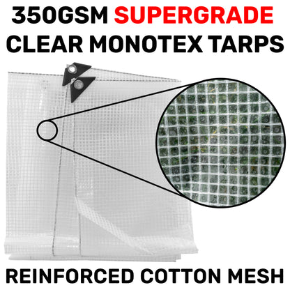 350gsm Supergrade Clear Monotex Tarpaulins