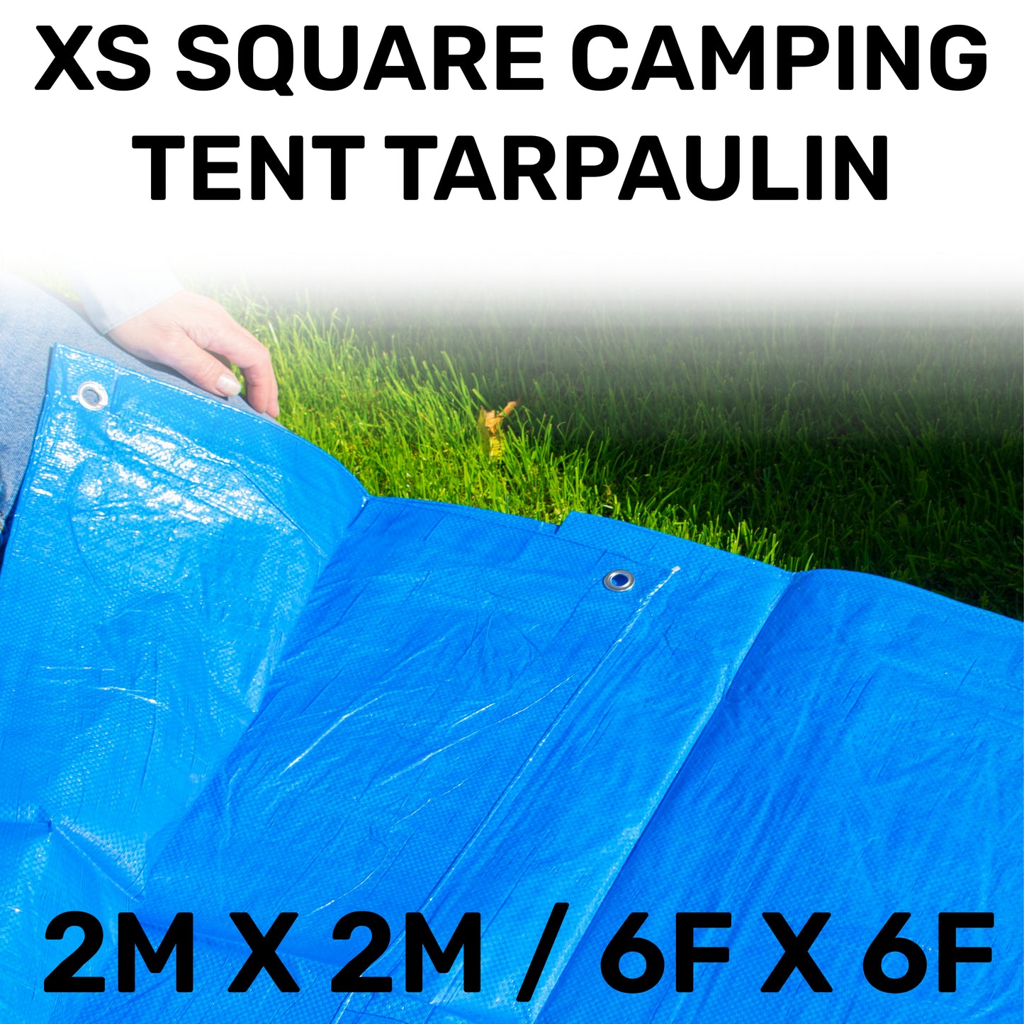 2m x 2m Blue 50gsm Tarpaulin