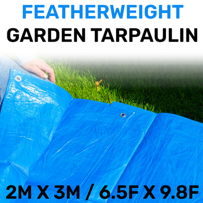 2m x 3m Blue 50gsm Tarpaulin