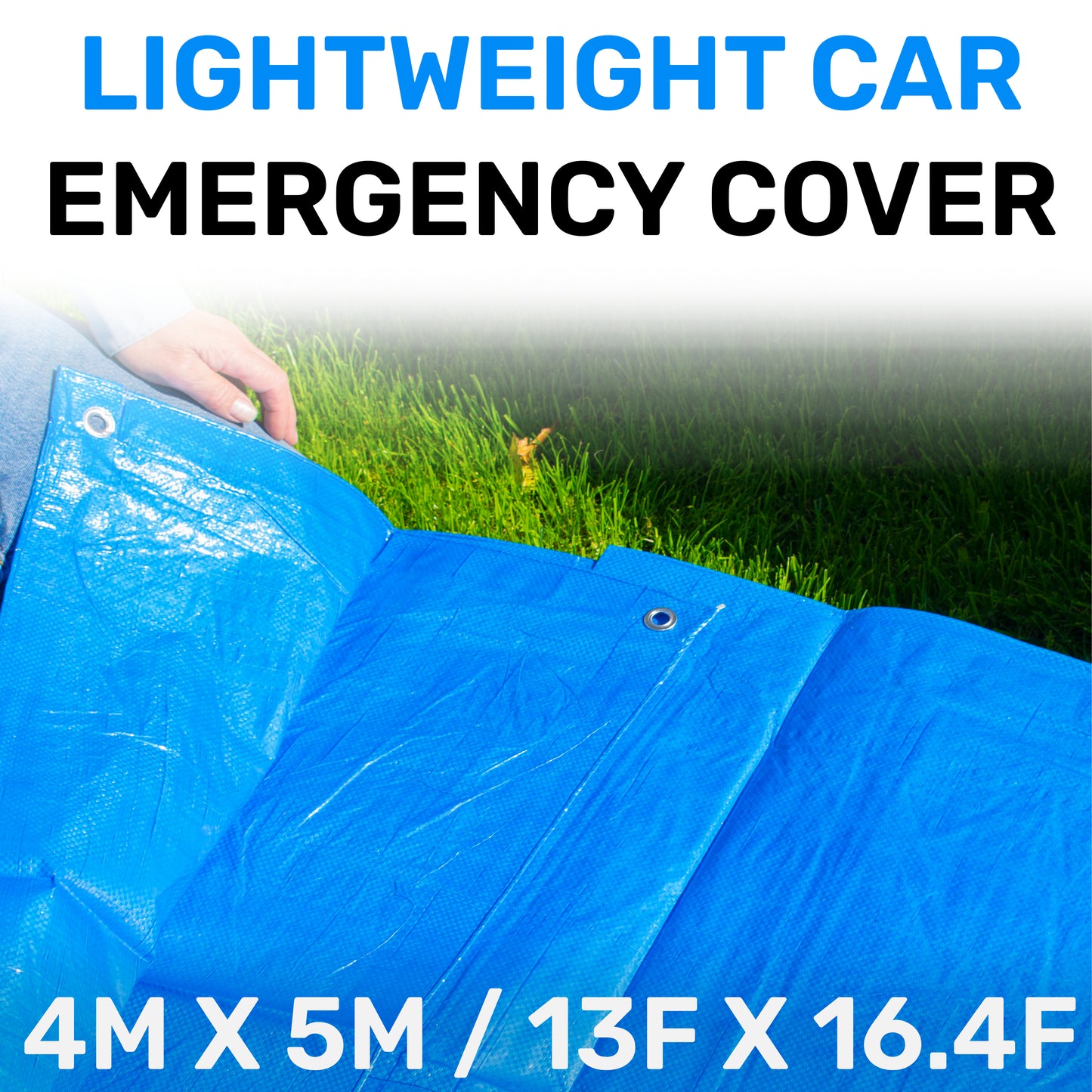 4m x 5m Blue 50gsm Tarpaulin