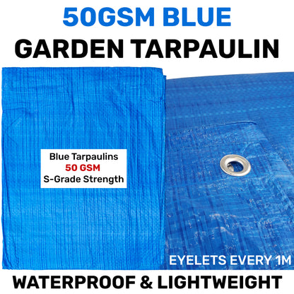 50gsm Lightweight Blue Tarpaulins