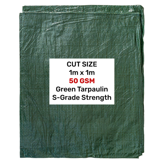 1m x 1m Green 50gsm Tarpaulin