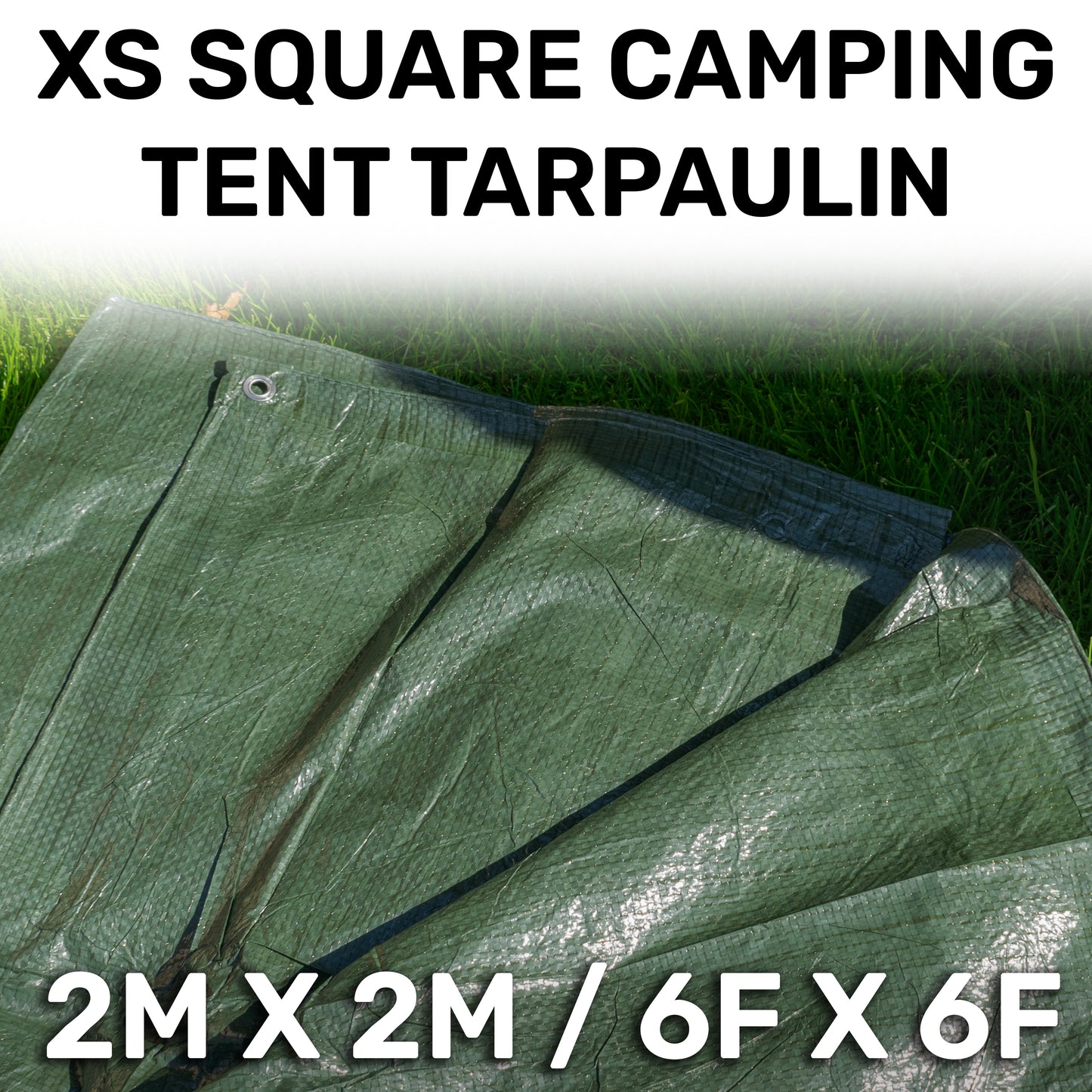 2m x 2m Green 50gsm Tarpaulin