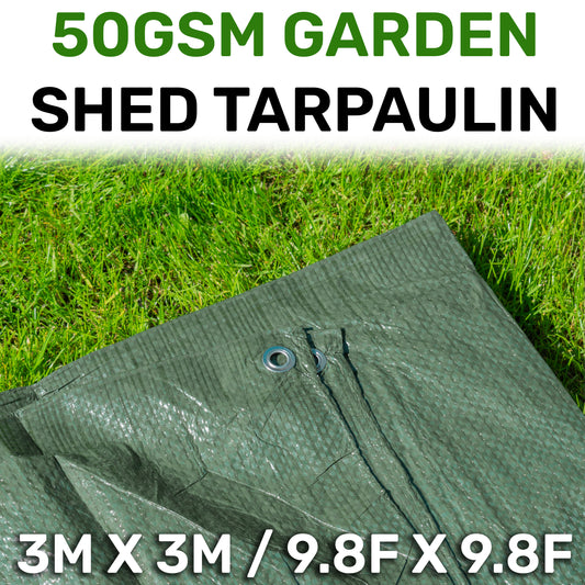 3m x 3m Green 50gsm Tarpaulin