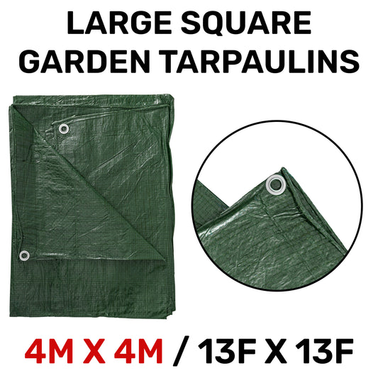 4m x 4m Green 50gsm Tarpaulin