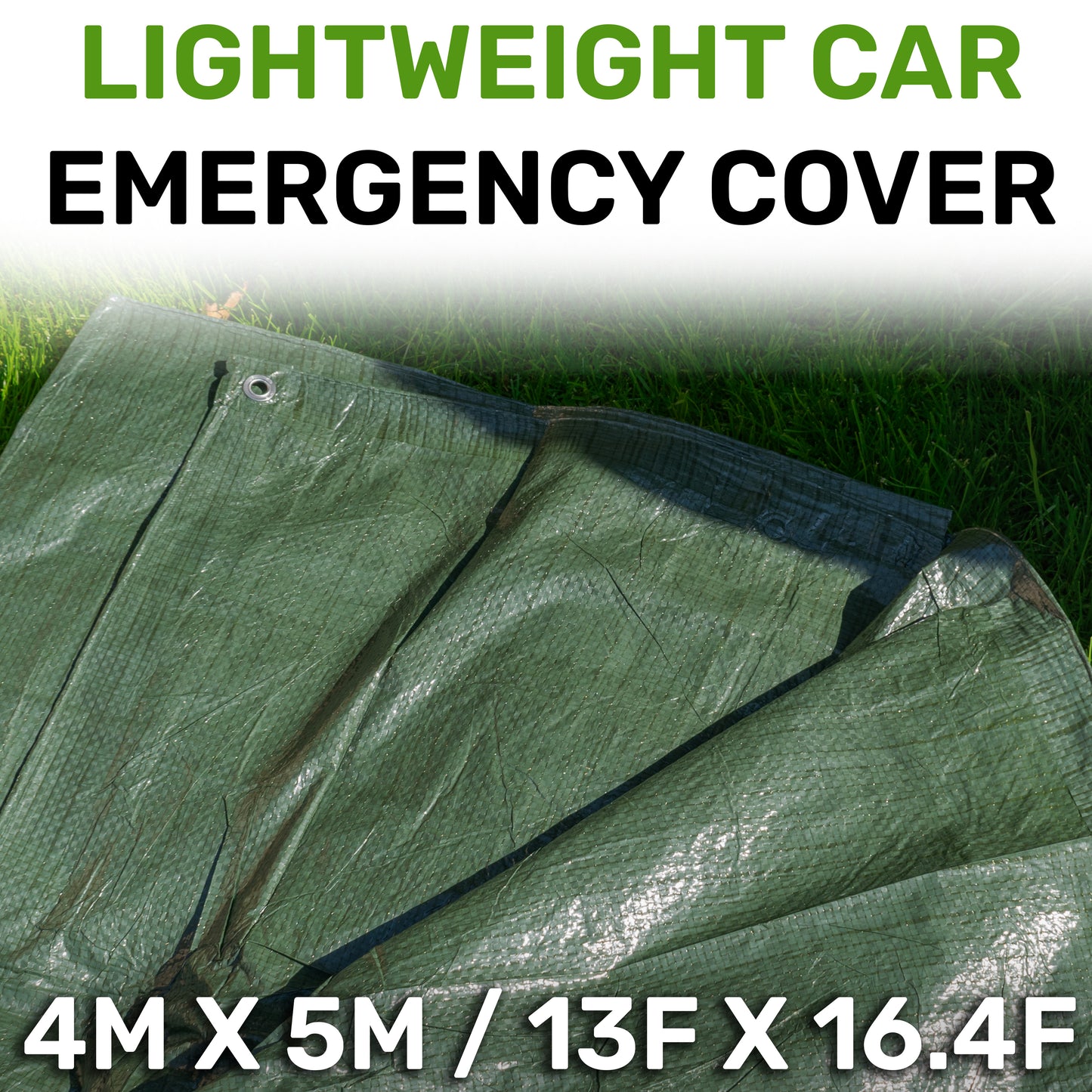 4m x 5m Green 50gsm Tarpaulin