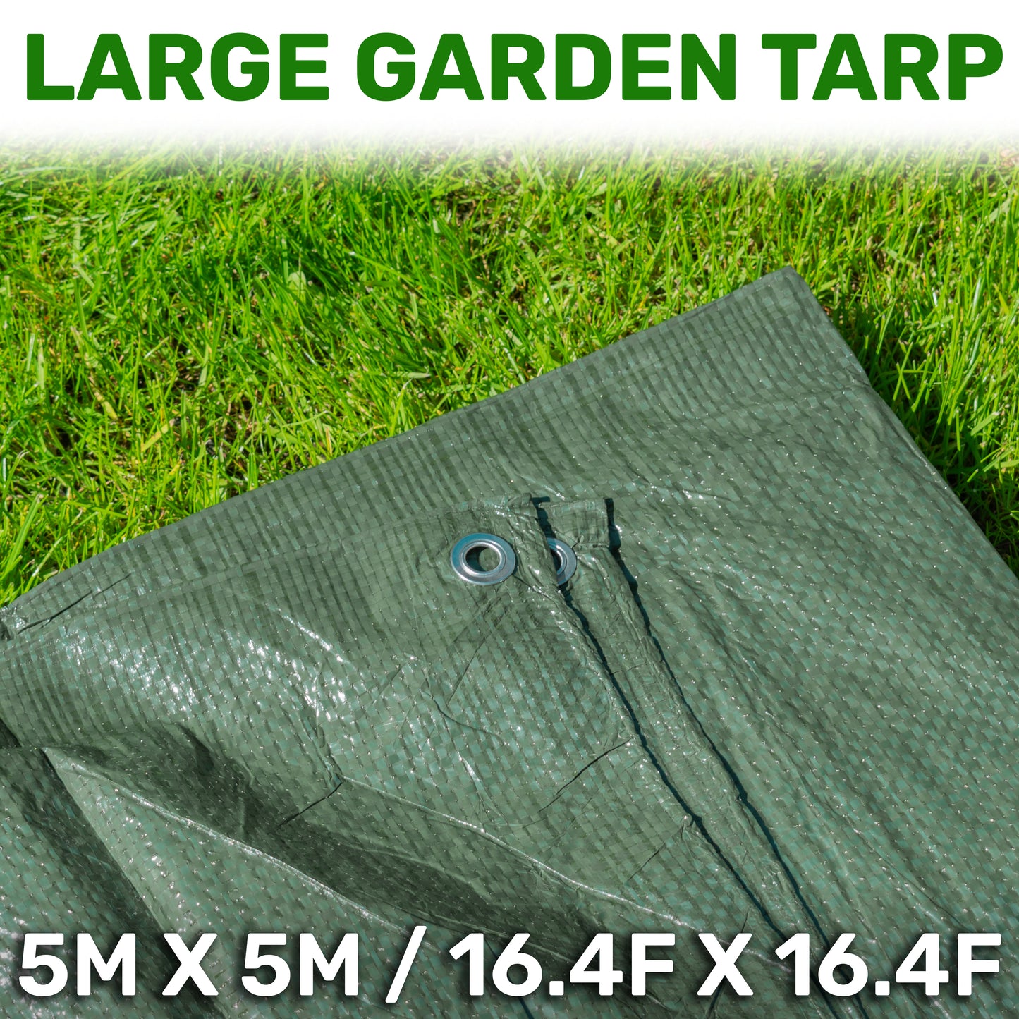 5m x 5m Green 50gsm Tarpaulin