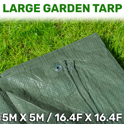 5m x 5m Green 50gsm Tarpaulin