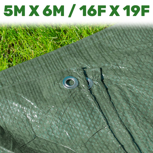 5m x 6m Green 50gsm Tarpaulin