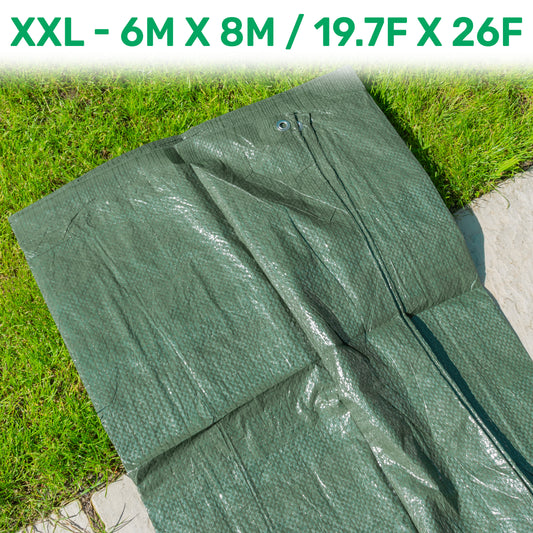 6m x 8m Green 50gsm Tarpaulin