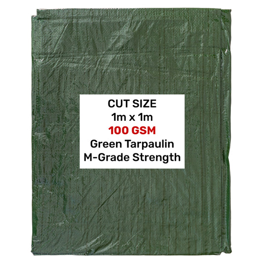 1m x 1m Green 100gsm Tarpaulin