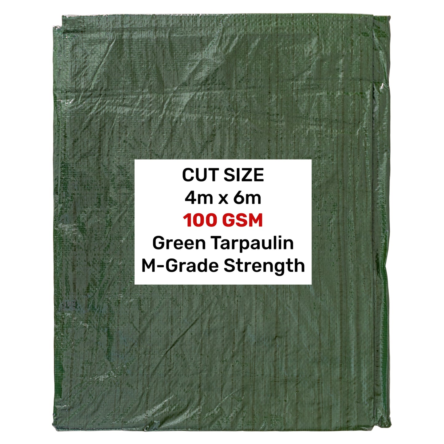 4m x 6m Green 100gsm Tarpaulin