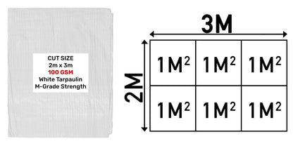 100gsm Pure White Tarpaulins