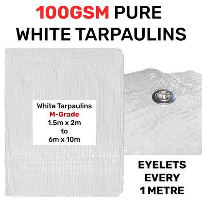 100gsm Pure White Tarpaulins