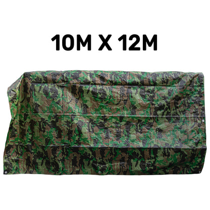 10m x 12m Camouflage 90gsm Tarpaulin