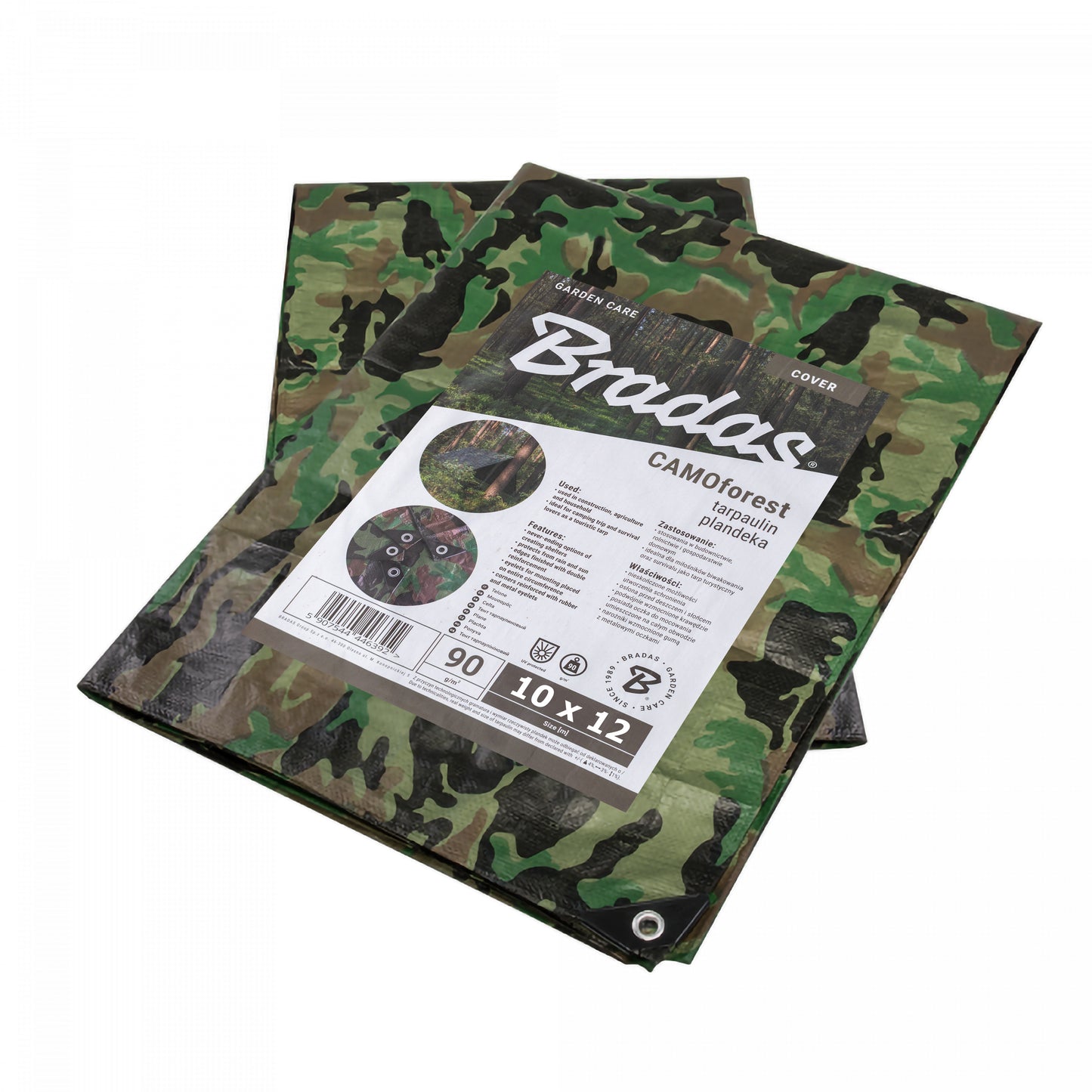 10m x 12m Camouflage 90gsm Tarpaulin