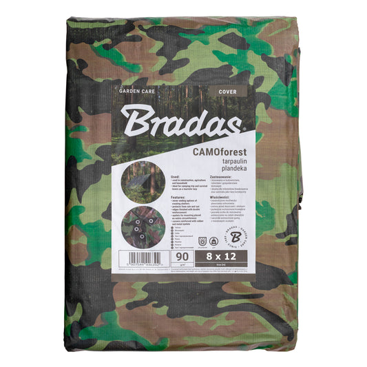 8m x 12m Camouflage 90gsm Tarpaulin