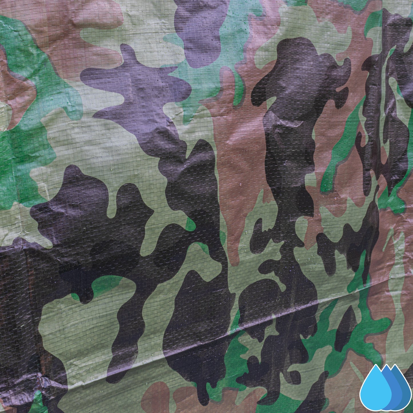1.5m x 3m Camouflage Tarpaulins, Bradas 90 GSM