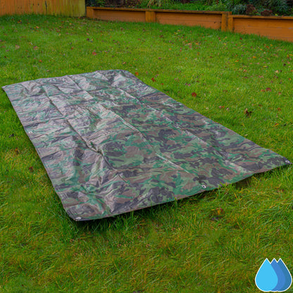 1.5m x 3m Camouflage Tarpaulins, Bradas 90 GSM