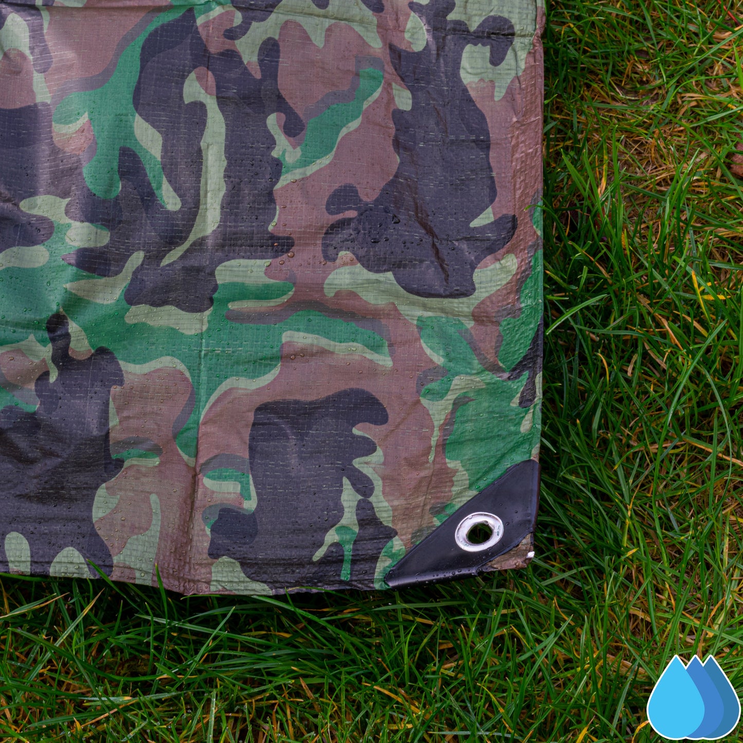 1.5m x 3m Camouflage Tarpaulins, Bradas 90 GSM
