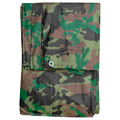 1.5m x 5m Camouflage 90gsm Tarpaulin