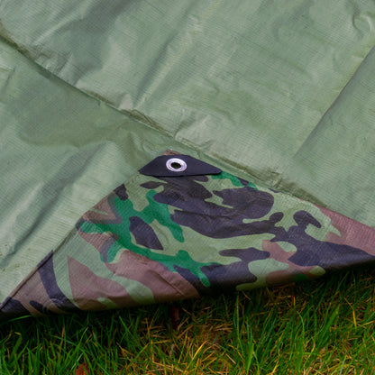 1.5m x 5m Camouflage 90gsm Tarpaulin