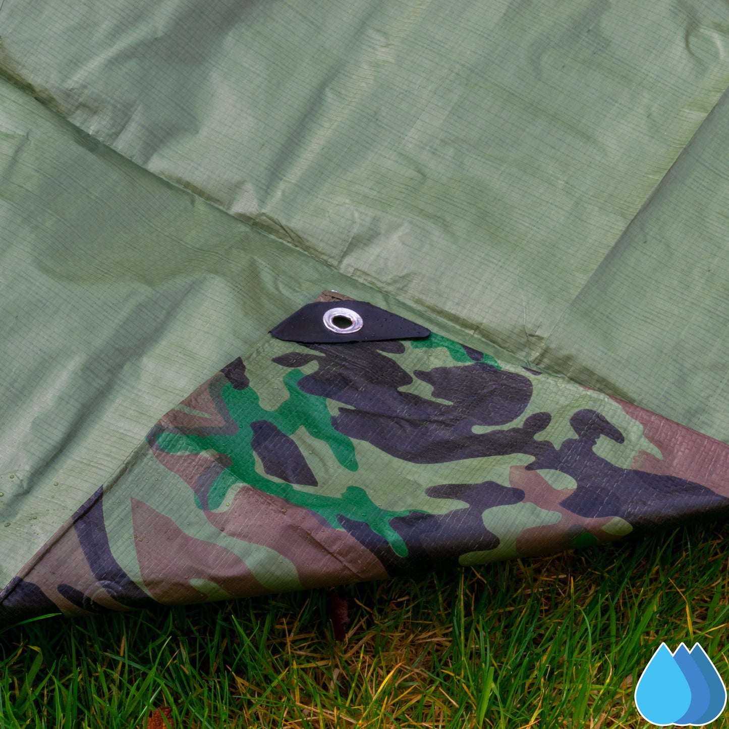 1.5m x 3m Camouflage Tarpaulins, Bradas 90 GSM