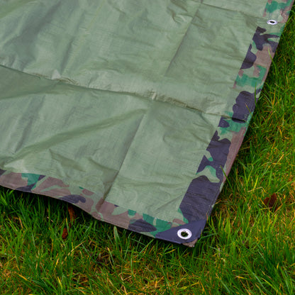 1.5m x 5m Camouflage 90gsm Tarpaulin