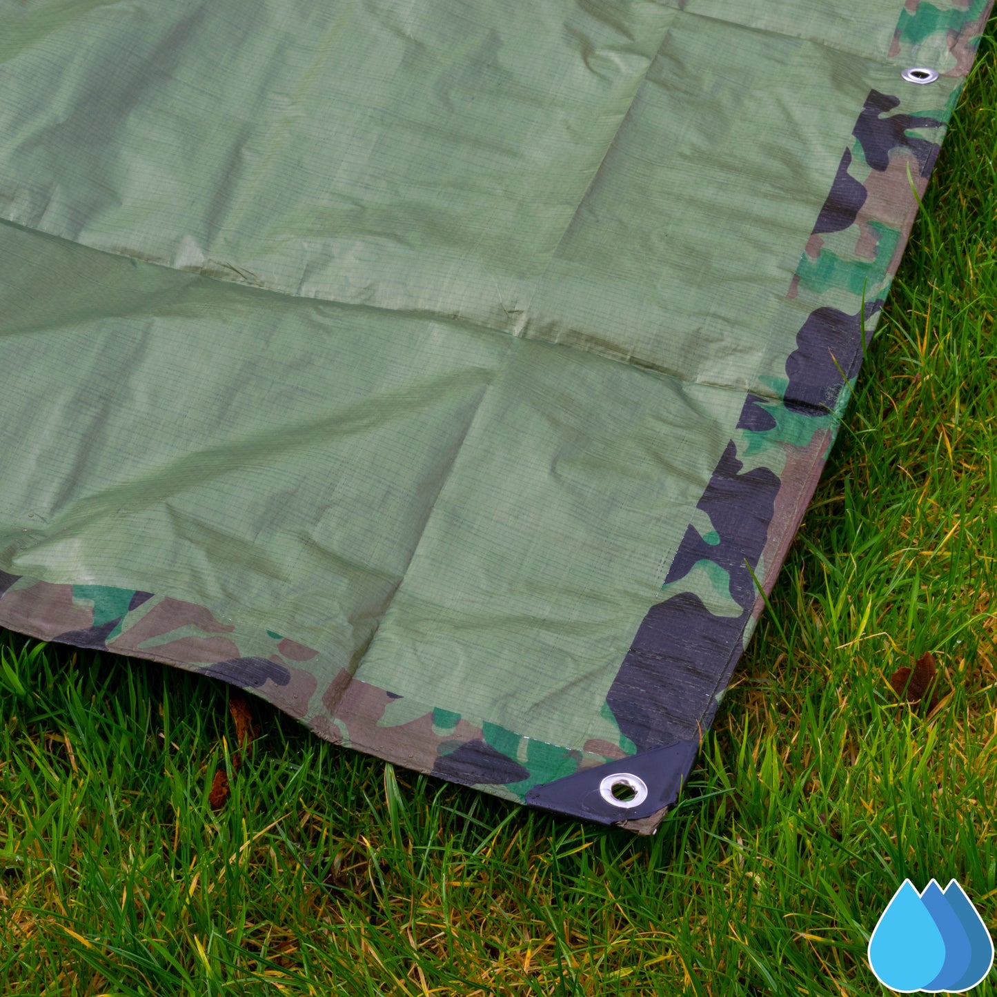 1.5m x 3m Camouflage Tarpaulins, Bradas 90 GSM