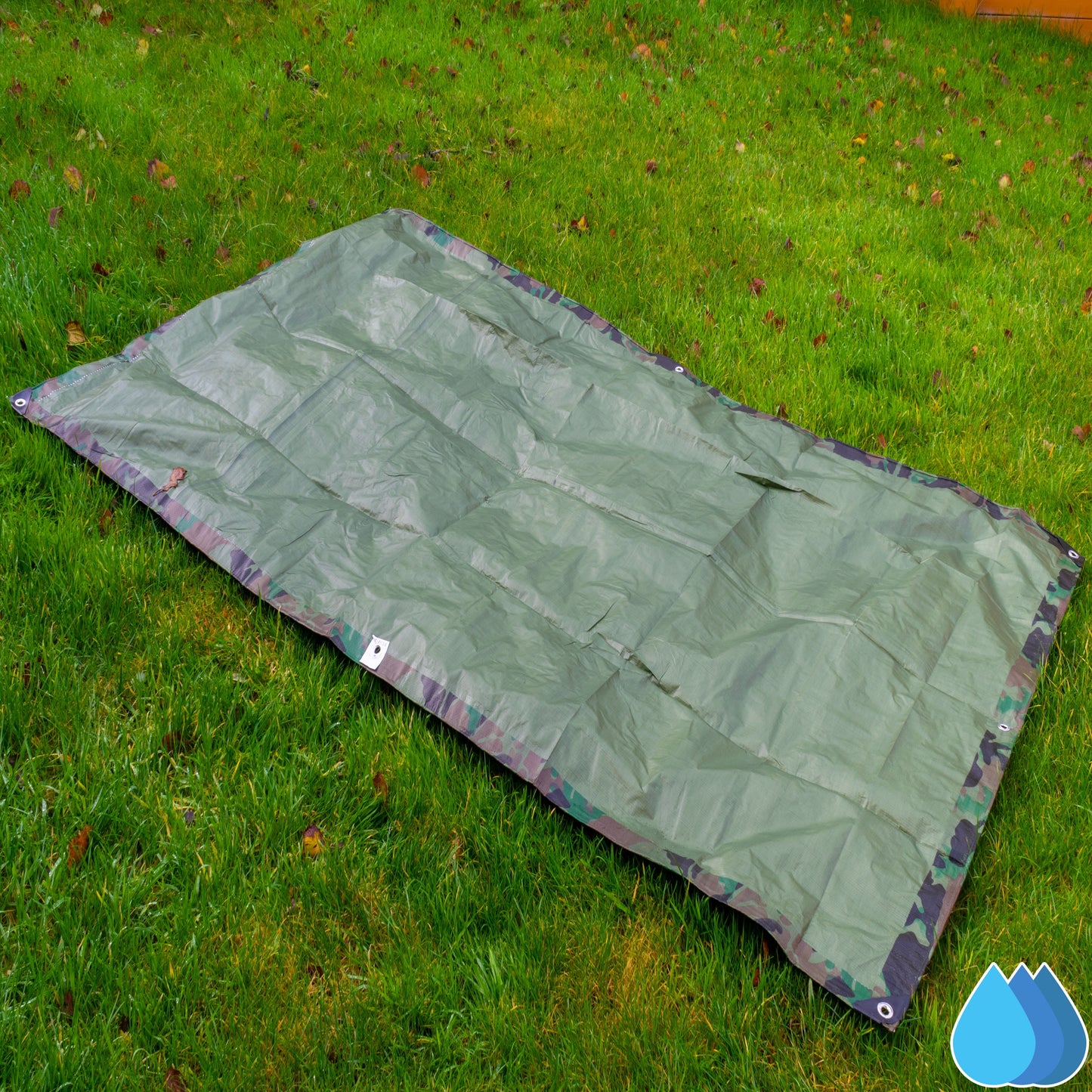 1.5m x 3m Camouflage Tarpaulins, Bradas 90 GSM