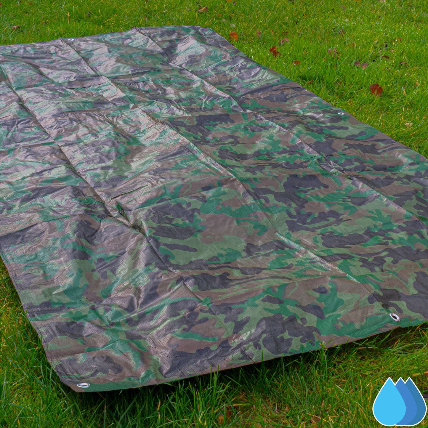 1.5m x 3m Camouflage Tarpaulins, Bradas 90 GSM
