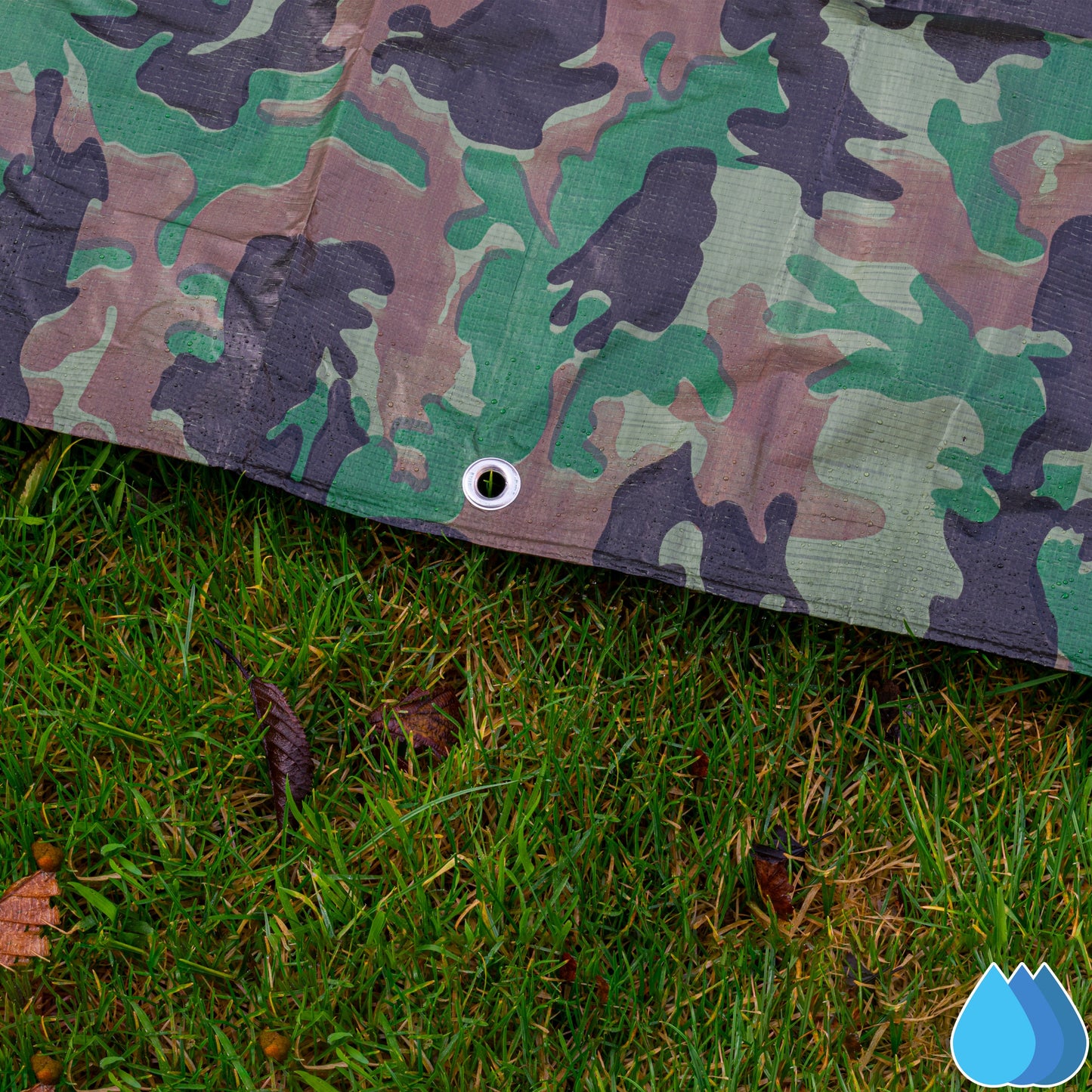 1.5m x 3m Camouflage Tarpaulins, Bradas 90 GSM