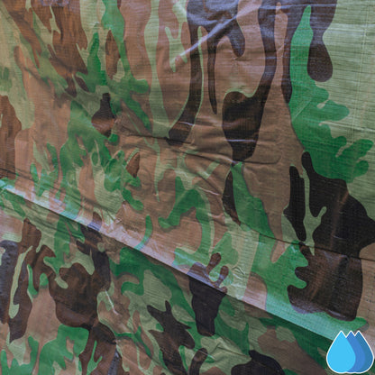 1.5m x 3m Camouflage Tarpaulins, Bradas 90 GSM
