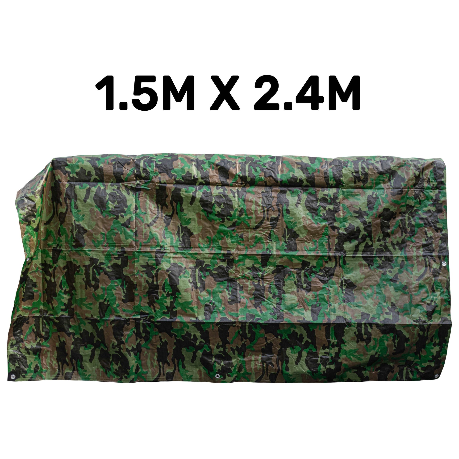 1.5m x 2.4m Camouflage 90gsm Tarpaulin