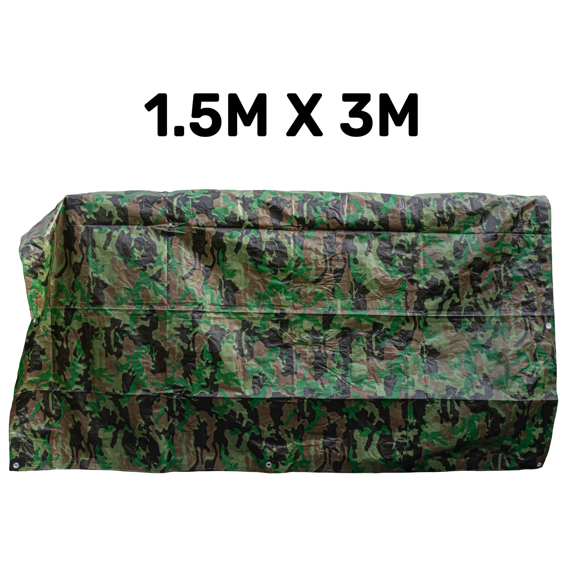 1.5m x 3m Camouflage 90gsm Tarpaulin