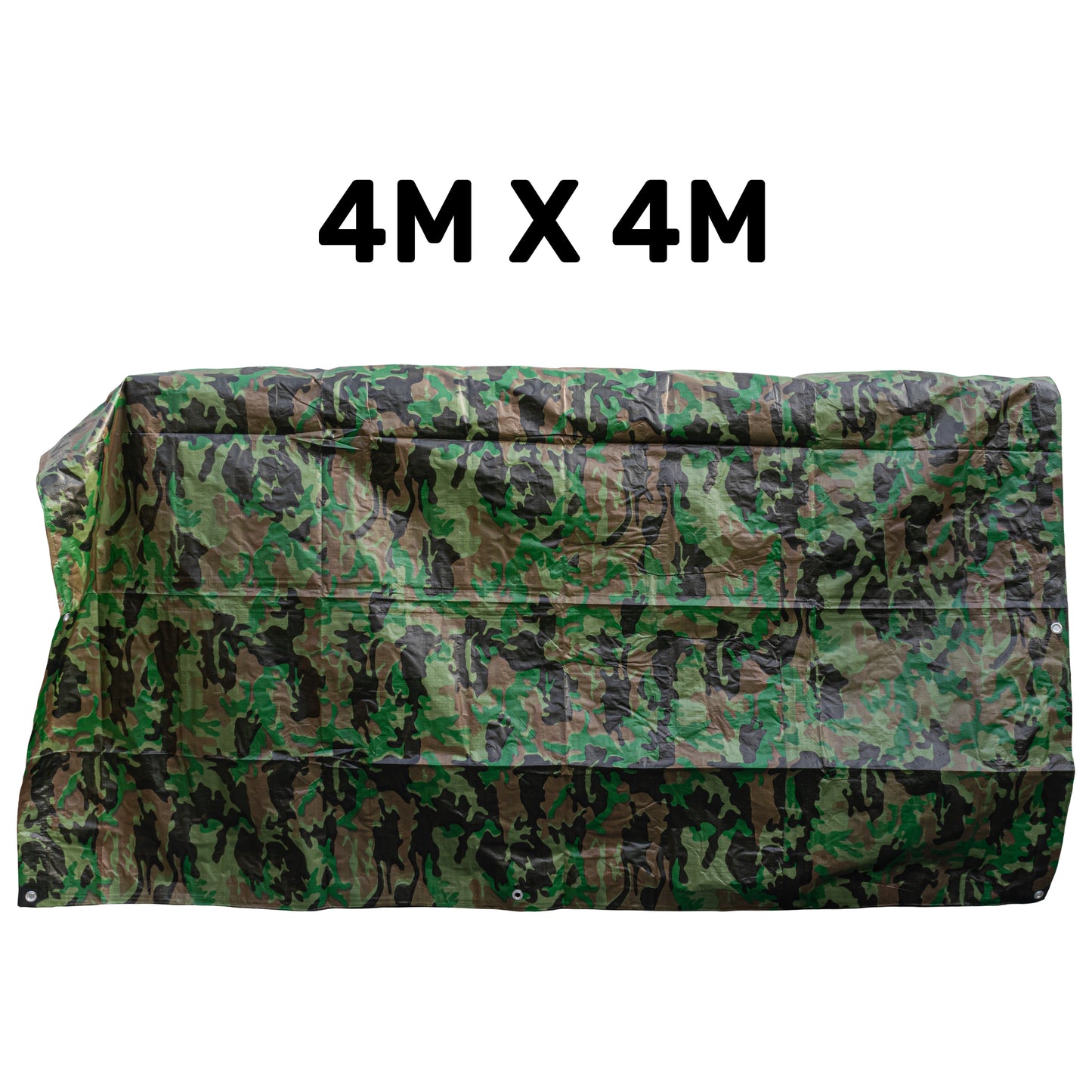 4m x 4m Camouflage 90gsm Tarpaulin