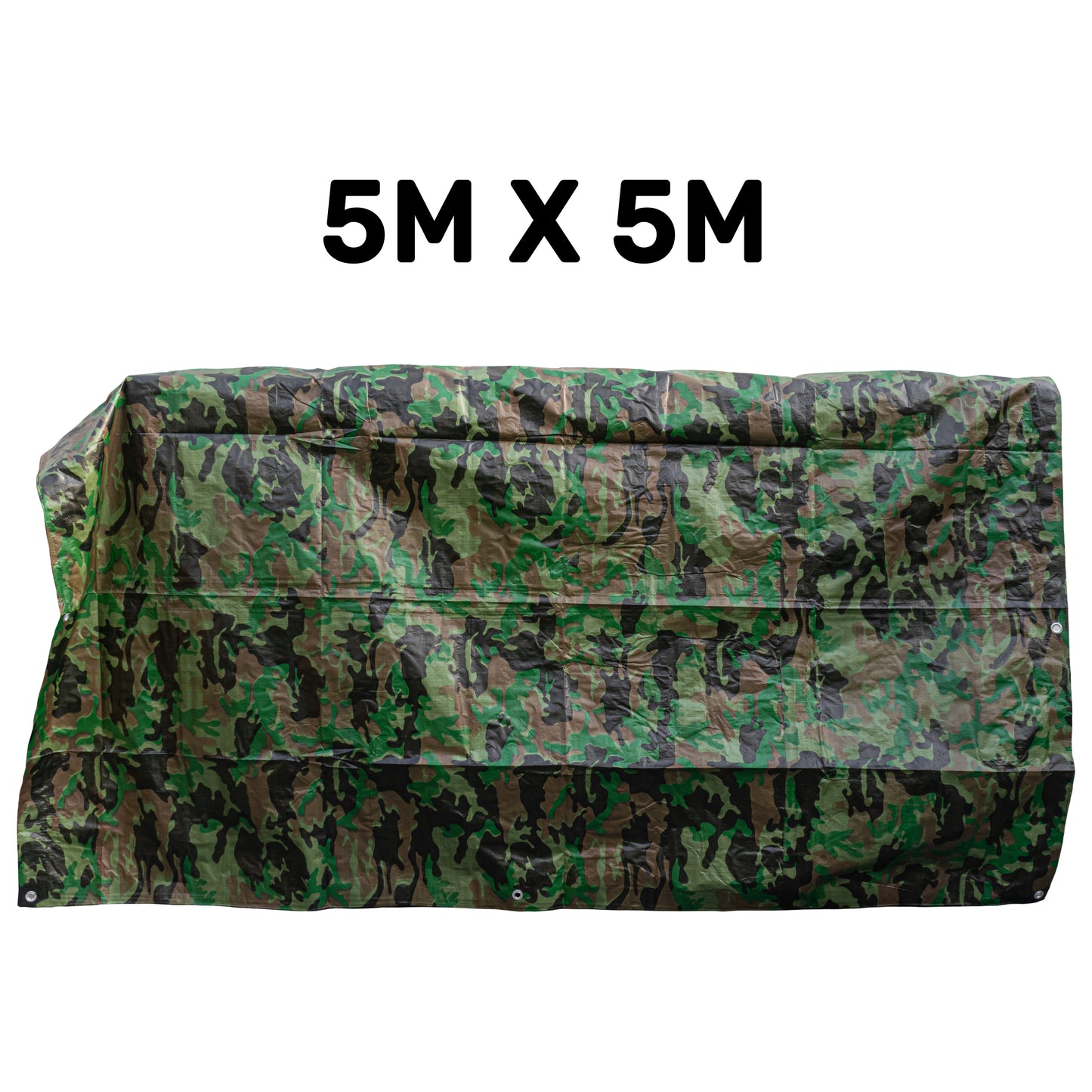 5m x 5m Camouflage 90gsm Tarpaulin