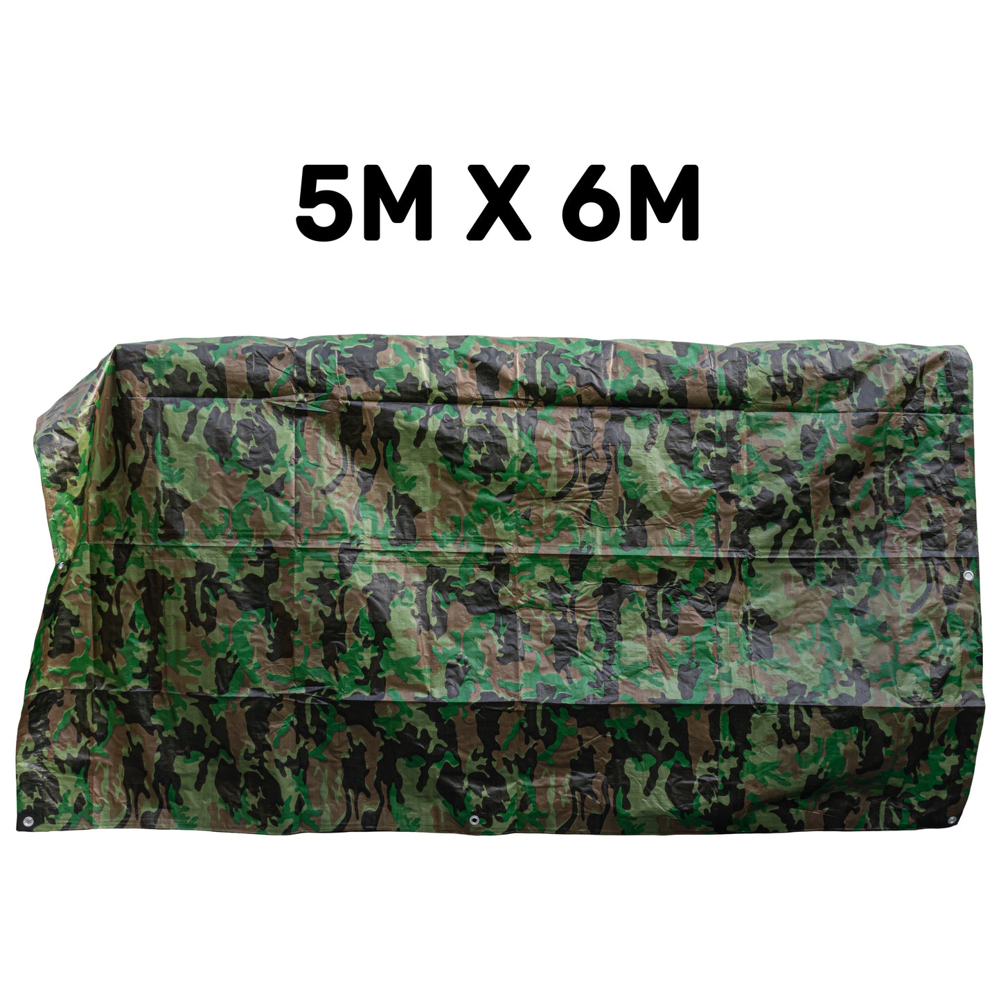 5m x 6m Camouflage 90gsm Tarpaulin