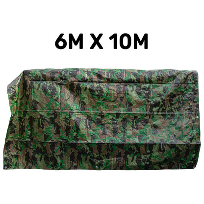 6m x 10m Camouflage 90gsm Tarpaulin